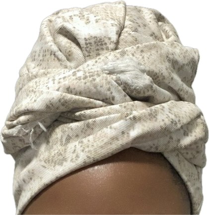 Ash Python Denim Turban Skin